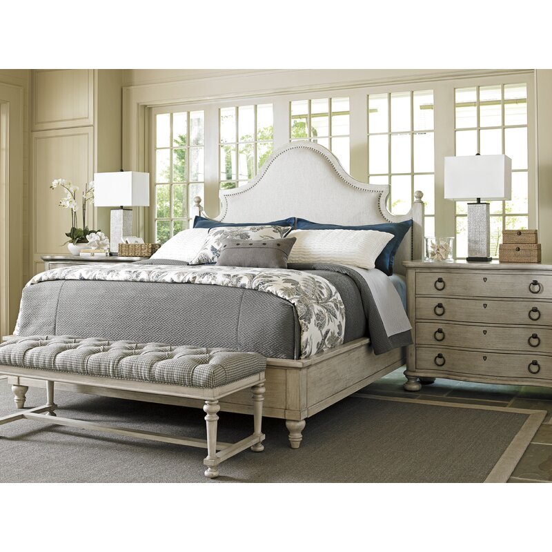 oyster bay bedroom lexington bed panel upholstered furniture king configurable sag harbor french arbor country grey hills queen lake table